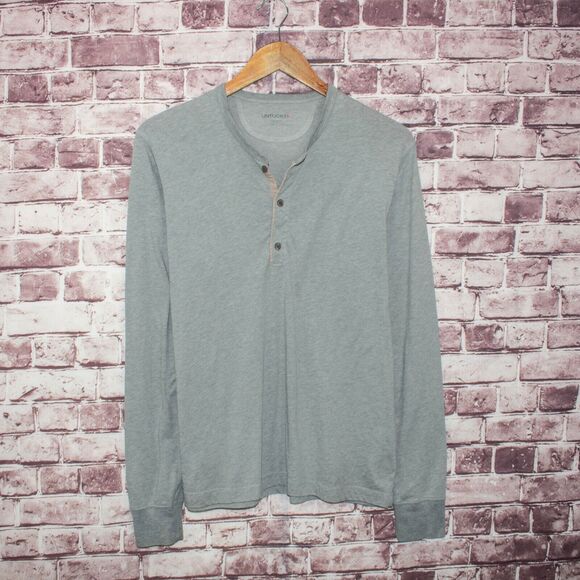 UNTUCKit Long Sleeve Henley Shirt Gray Cotton Size Medium - Picture 1 of 5
